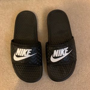 Black Nike Slides